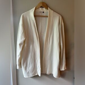 Size XL Franc cardigan sweater in cream made in Canada